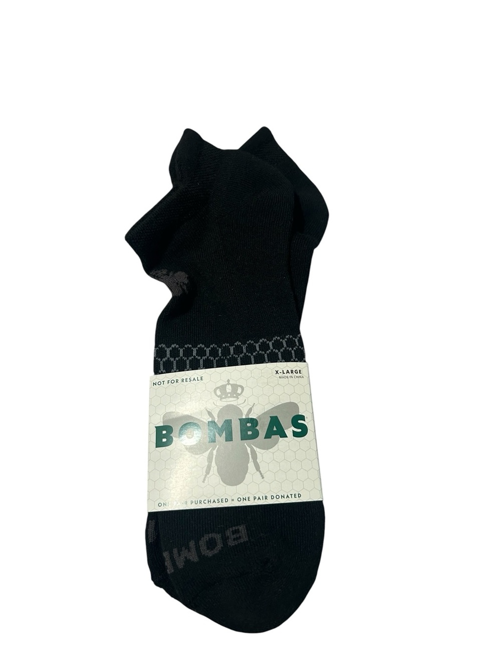 Bombas Black Ankle Socks - Men's X-Large